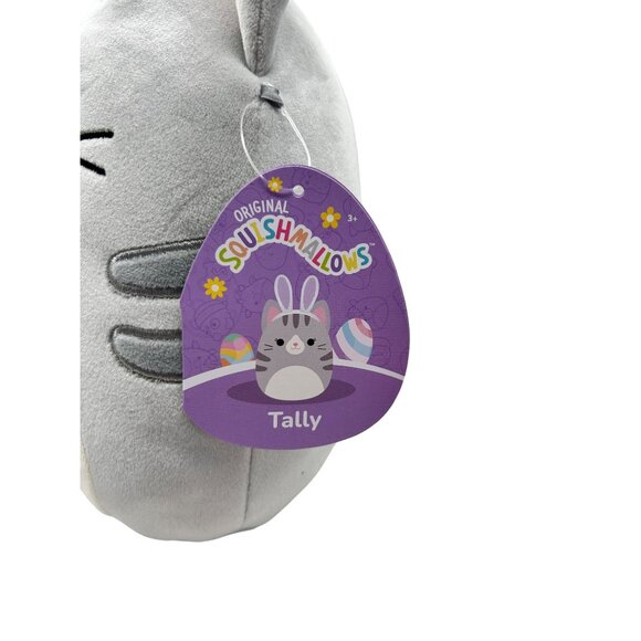 Squishmallows Tally Tabby Cat Purple Rabbit Bunny Ears 8" Plush Easter Toy - Picture 5 of 9